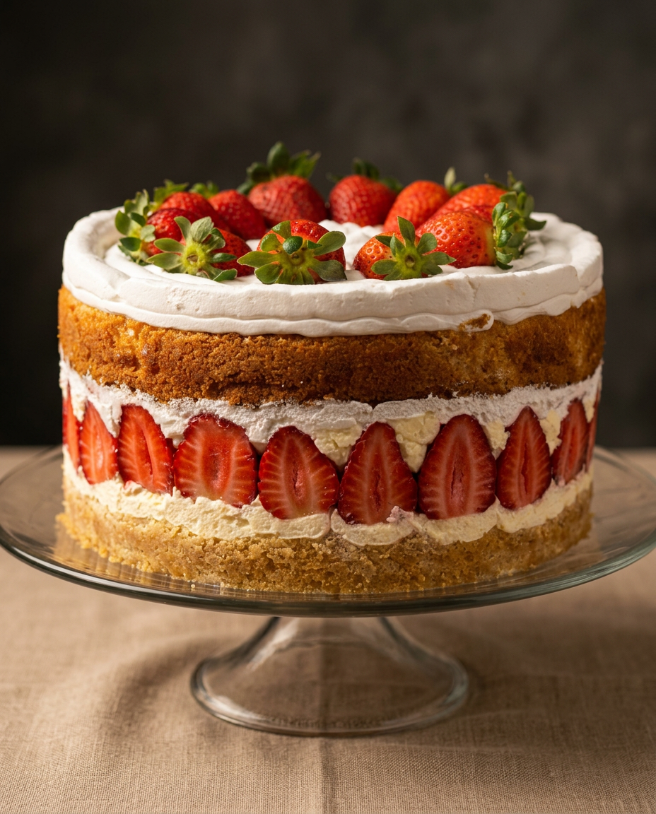 Torta de Morango com Nata — Tortas Especiais